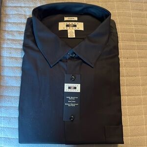 Black long sleeve button up dress shirt
